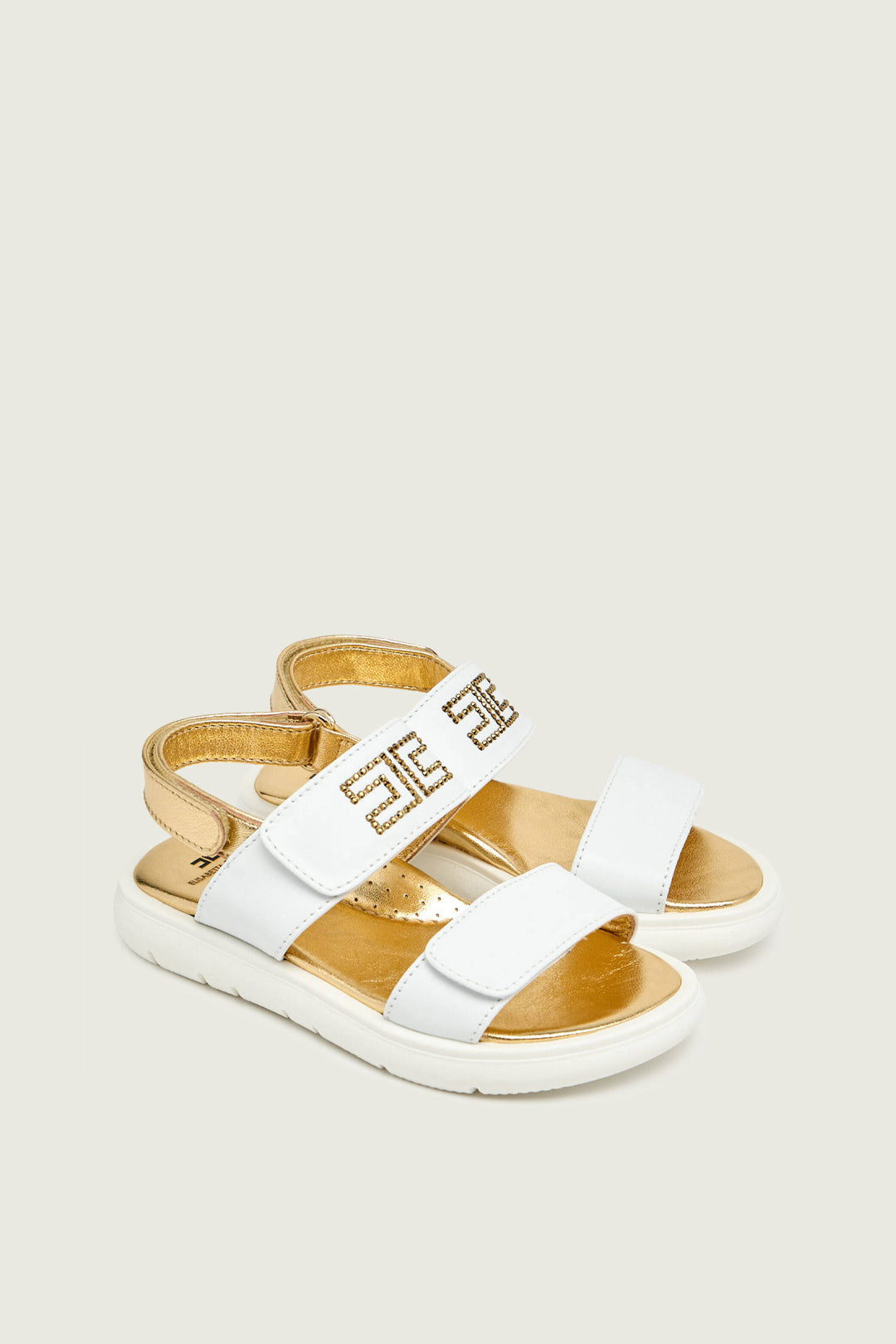 Elisabetta Franchi Bambina Sandali con Logo Cc F1A2-E0550-0092B093 IVO WHIT/G