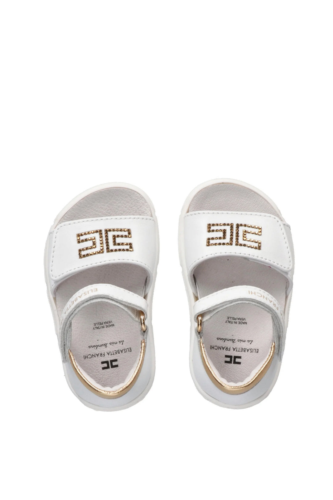 Elisabetta Franchi Bambina Sandali con Logo Cc F1A2-E0550-0092B093 IVO WHIT/G