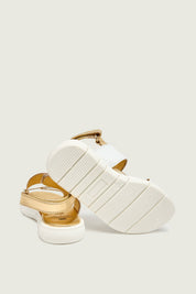 Elisabetta Franchi Bambina Sandali con Logo Cc F1A2-E0550-0092B093 IVO WHIT/G