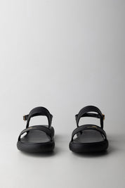 Elisabetta Franchi Bambina Sandali Flat con Doppia Fascia e Cinturino F4A2-E0583-1733999- BLACK