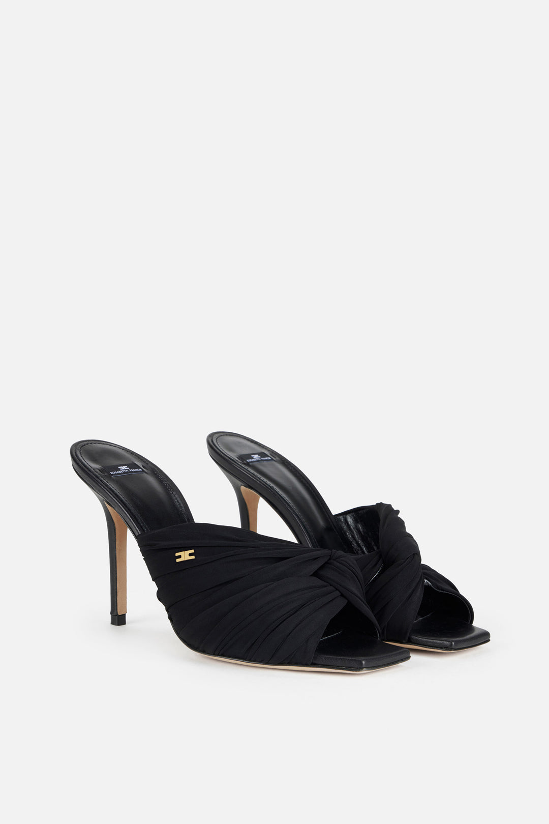 Elisabetta Franchi Sandali Mules a Fascia Incrociata SA33L63E2 NERO