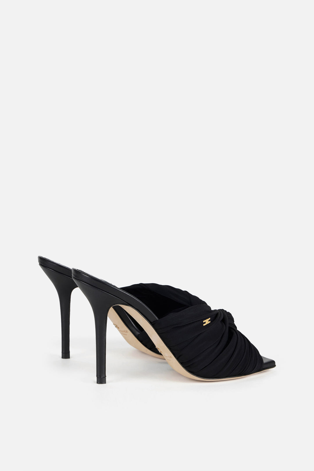 Elisabetta Franchi Sandali Mules a Fascia Incrociata SA33L63E2 NERO