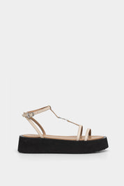 Patrizia Pepe Sandali Platform In Pelle con Cinturino 2X0060 L048 WOOLY WHITE/BLACK