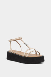 Patrizia Pepe Sandali Platform In Pelle con Cinturino 2X0060 L048 WOOLY WHITE/BLACK