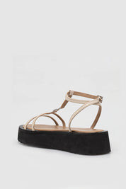 Patrizia Pepe Sandali Platform In Pelle con Cinturino 2X0060 L048 WOOLY WHITE/BLACK