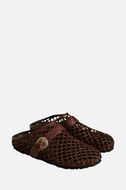 Twin-set Sandali Slide con Intrecci 261TGT036 COFFEE LIQUEUR