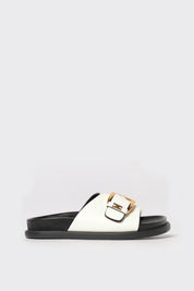 Elisabetta Franchi Bambina Sandali Slide con Maxi Fibbia F4A2-E0600-0092A257 BUTTE/BLAC