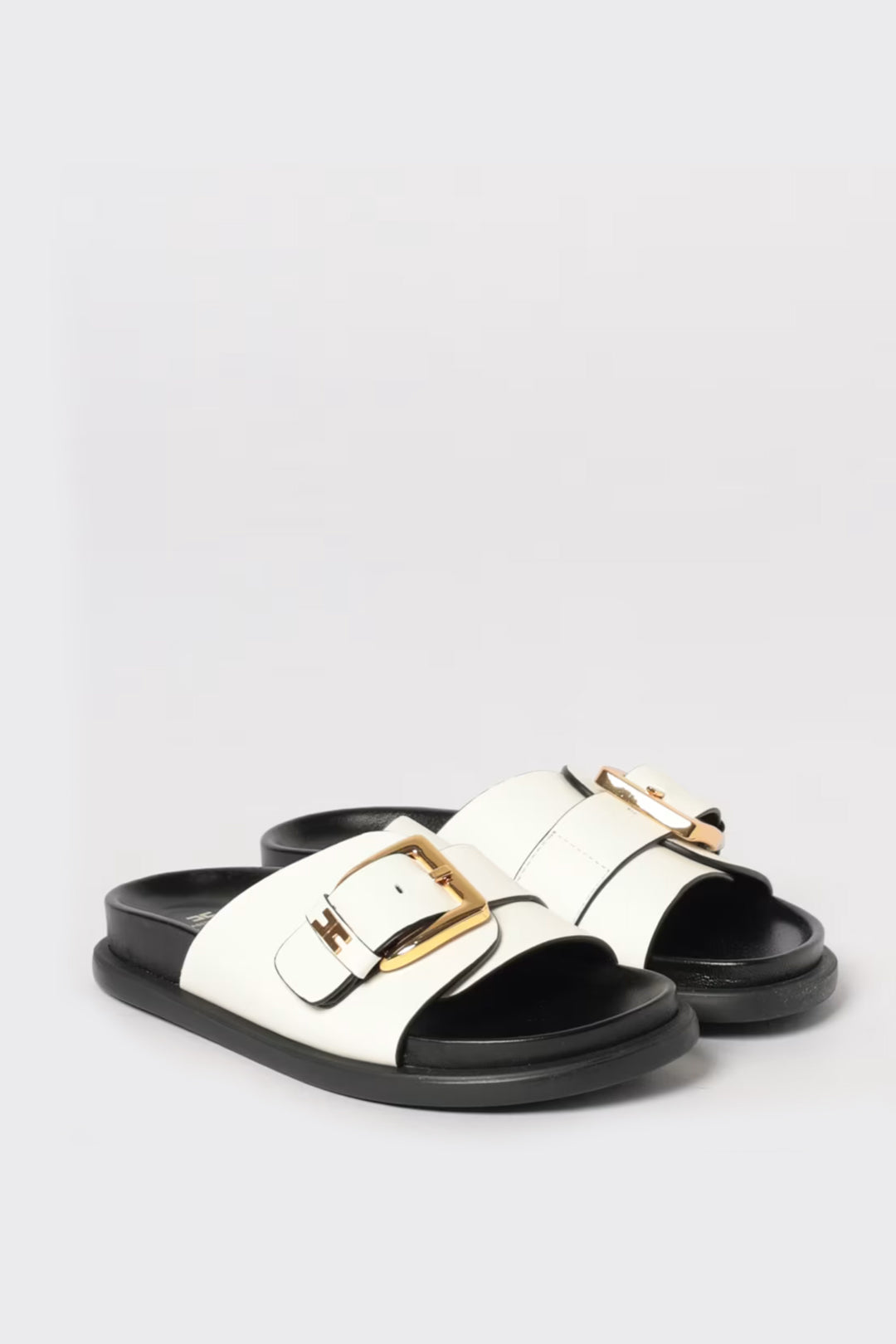 Elisabetta Franchi Bambina Sandali Slide con Maxi Fibbia F4A2-E0600-0092A257 BUTTE/BLAC