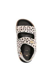 Elisabetta Franchi Bambina Sandalo con Stampa Animalier e Doppia Fascia F1A2-E0555-1926X253 BEIGE/BLAC