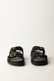 Elisabetta Franchi Bambina Sandalo Flat con Fibbie F4A2-E0310-1744999- NERO