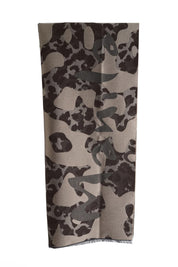 Manila Grace Sciarpa Camouflage In Misto Lana F606PJ NUTELLA