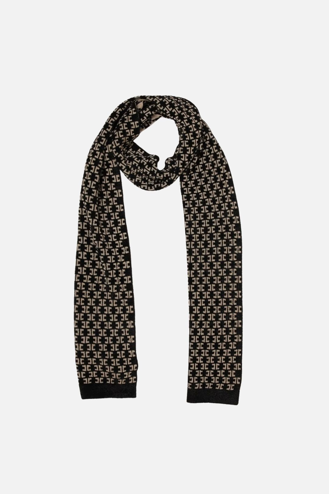 Elisabetta Franchi Bambina Sciarpa In Maglia Jacquard con Logo EFSC008CFL149.D657