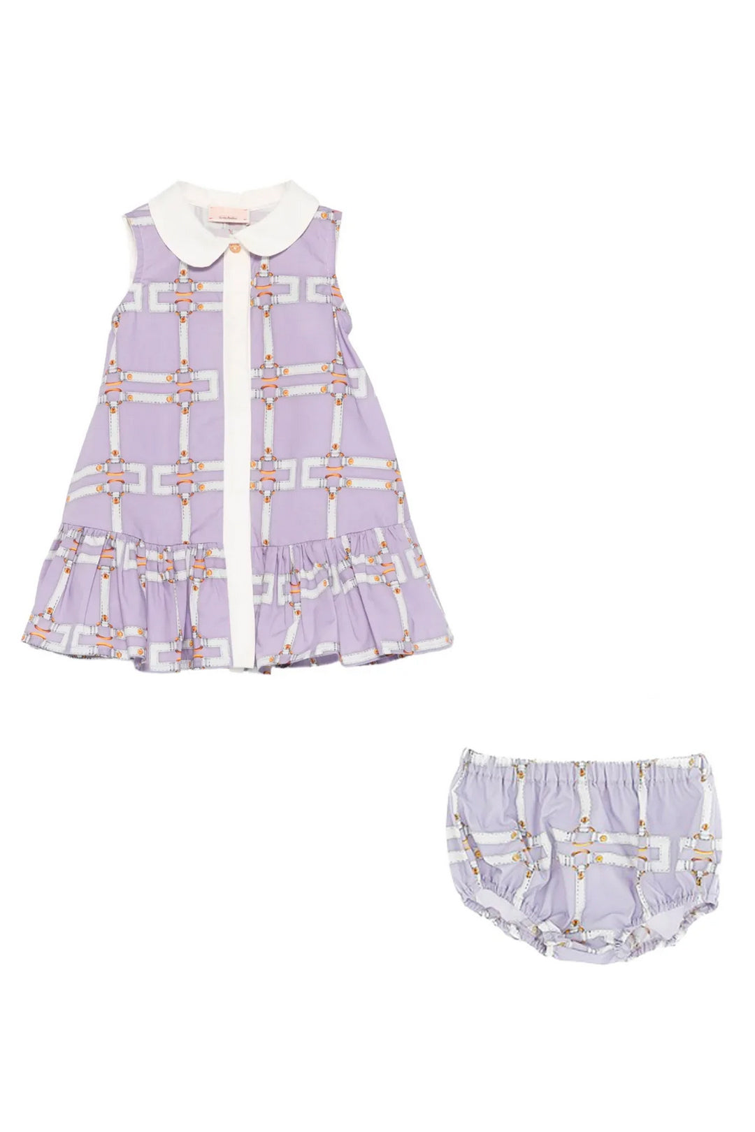 Elisabetta Franchi Bambina Set Bambina Abito e Pantaloncini con Motivo Catena ENAB0740CAE06.D881