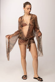 Khloe Femme Set Bikini con Copricostume Animalier 2329 MACULATO MIX