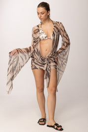 Khloe Femme Set Bikini con Copricostume Animalier 2329 MACULATO ZEBRA