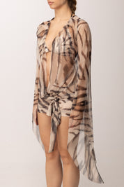 Khloe Femme Set Bikini con Copricostume Animalier 2329 MACULATO ZEBRA