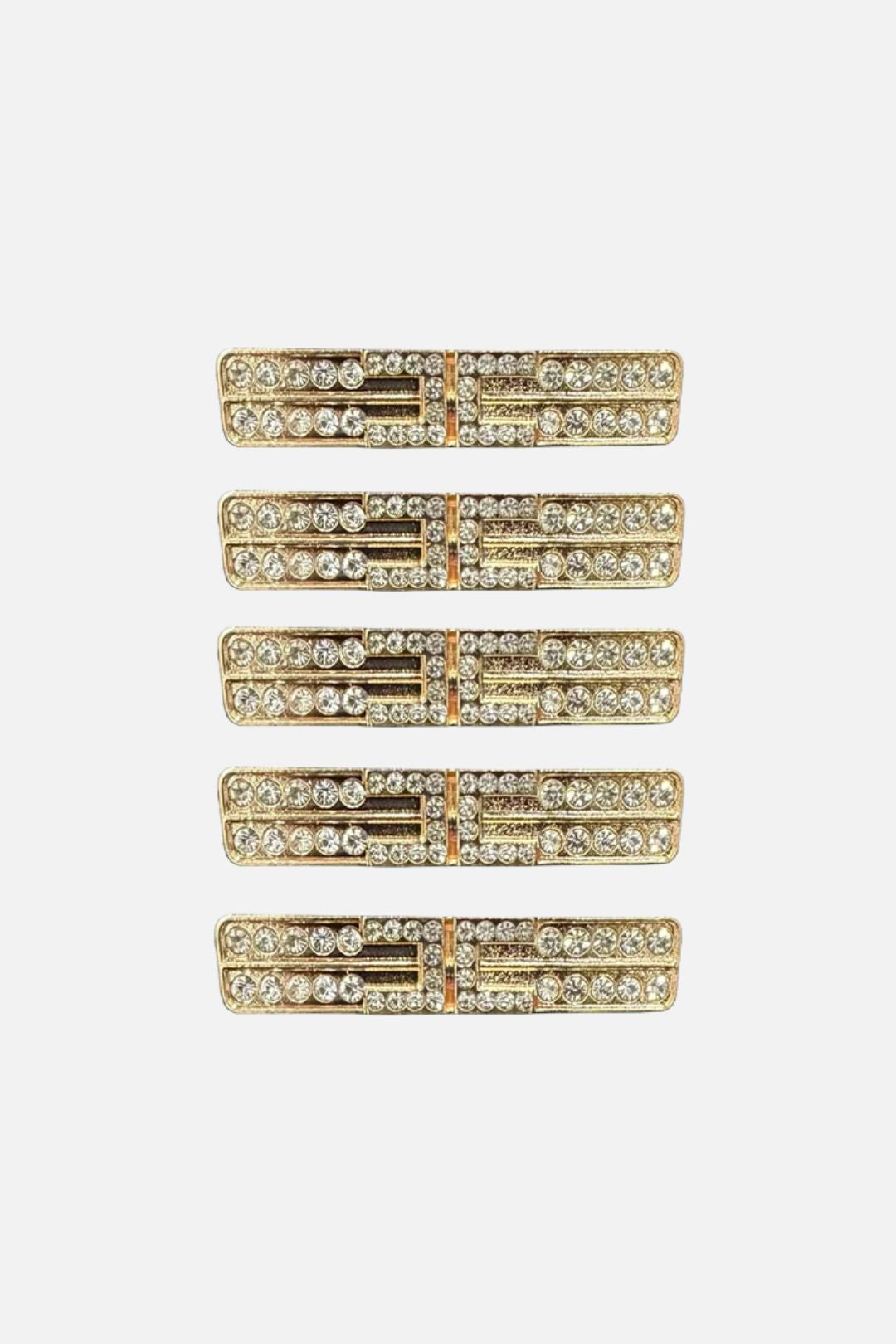 Elisabetta Franchi Bambina Set Di 5 Fermagli Oro con Logo e Strass EFAV104C00003.2199