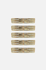 Elisabetta Franchi Bambina Set Di 5 Fermagli Oro con Logo e Strass EFAV104C00003.2199