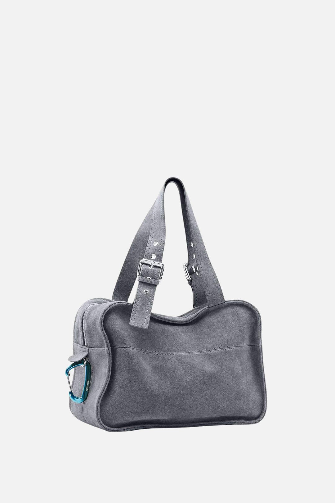 Patrizia Pepe Shopper In Camoscio con Logo 2B0125 L152 BLUISH GRAY