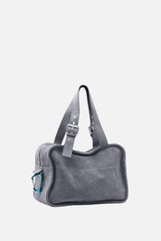 Patrizia Pepe Shopper In Camoscio con Logo 2B0125 L152 BLUISH GRAY