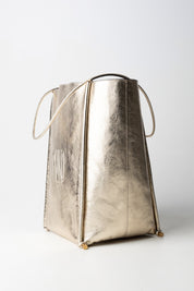 Pinko Shopping Bag Effetto Carta Metallizzata 104365 A27U ORO-ANTIQUE GOLD