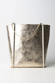 Pinko Shopping Bag Effetto Carta Metallizzata 104365 A27U ORO-ANTIQUE GOLD