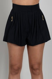 Elisabetta Franchi Shorts Balloon In Vela Taffettà SH00466E2 NERO