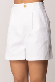 Elisabetta Franchi Shorts Basici In Gabardina SH01562E2 AVORIO