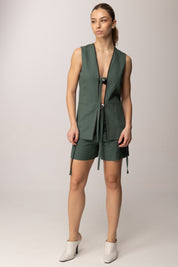 Patrizia Pepe Shorts con Cinghiette 2P1760 A052 ALGAE GREEN