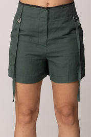 Patrizia Pepe Shorts con Cinghiette 2P1760 A052 ALGAE GREEN