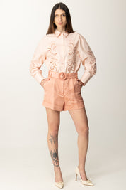 Twin-set Shorts con Motivo Jacquard e Cintura 251TT2173 DUSTY CORAL