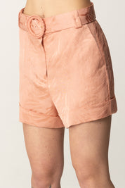 Twin-set Shorts con Motivo Jacquard e Cintura 251TT2173 DUSTY CORAL