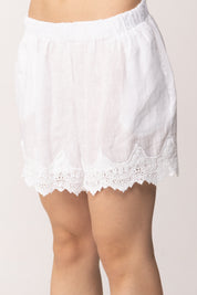 Khloe Femme Shorts con Pizzo Sangallo 269107 BIANCO