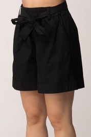 Khloe Femme Shorts In Cotone con Fusciacca 26149 NERO