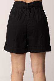 Khloe Femme Shorts In Cotone con Fusciacca 26149 NERO