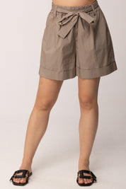 Khloe Femme Shorts In Cotone con Fusciacca 26149 SABBIA