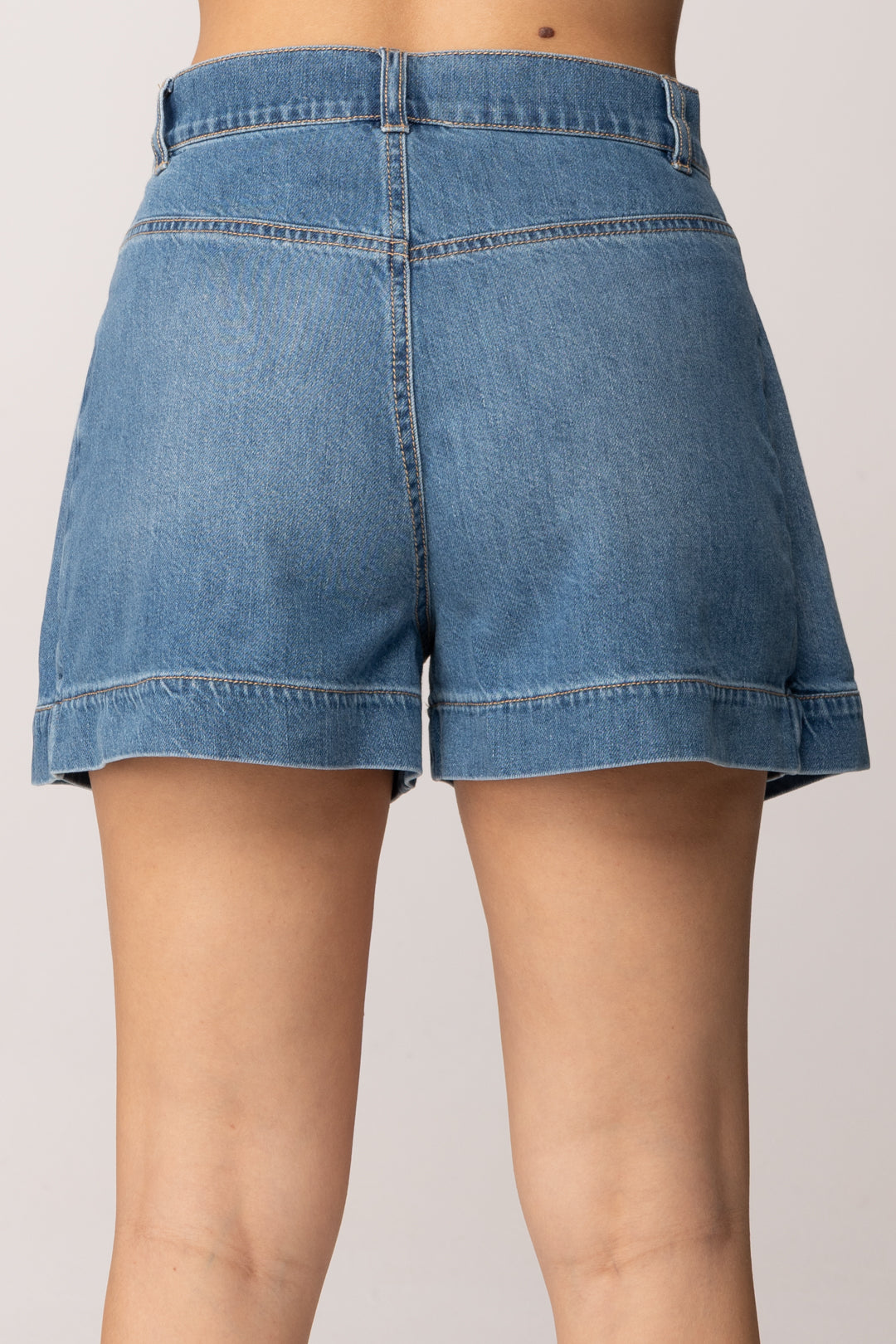 Elisabetta Franchi Bambina Shorts In Denim con Pannelli Frontali EFBE0760DF011.4039