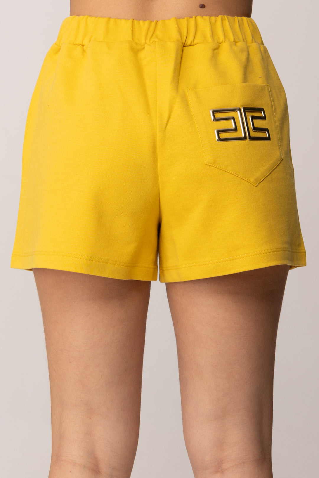 Elisabetta Franchi Bambina Shorts In Felpa con Tasca Logo Cc Sul Retro EFBE0830FF002.2115