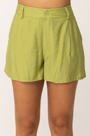Khloe Femme Shorts In Misto Lino a Vita Alta
 IGUANA