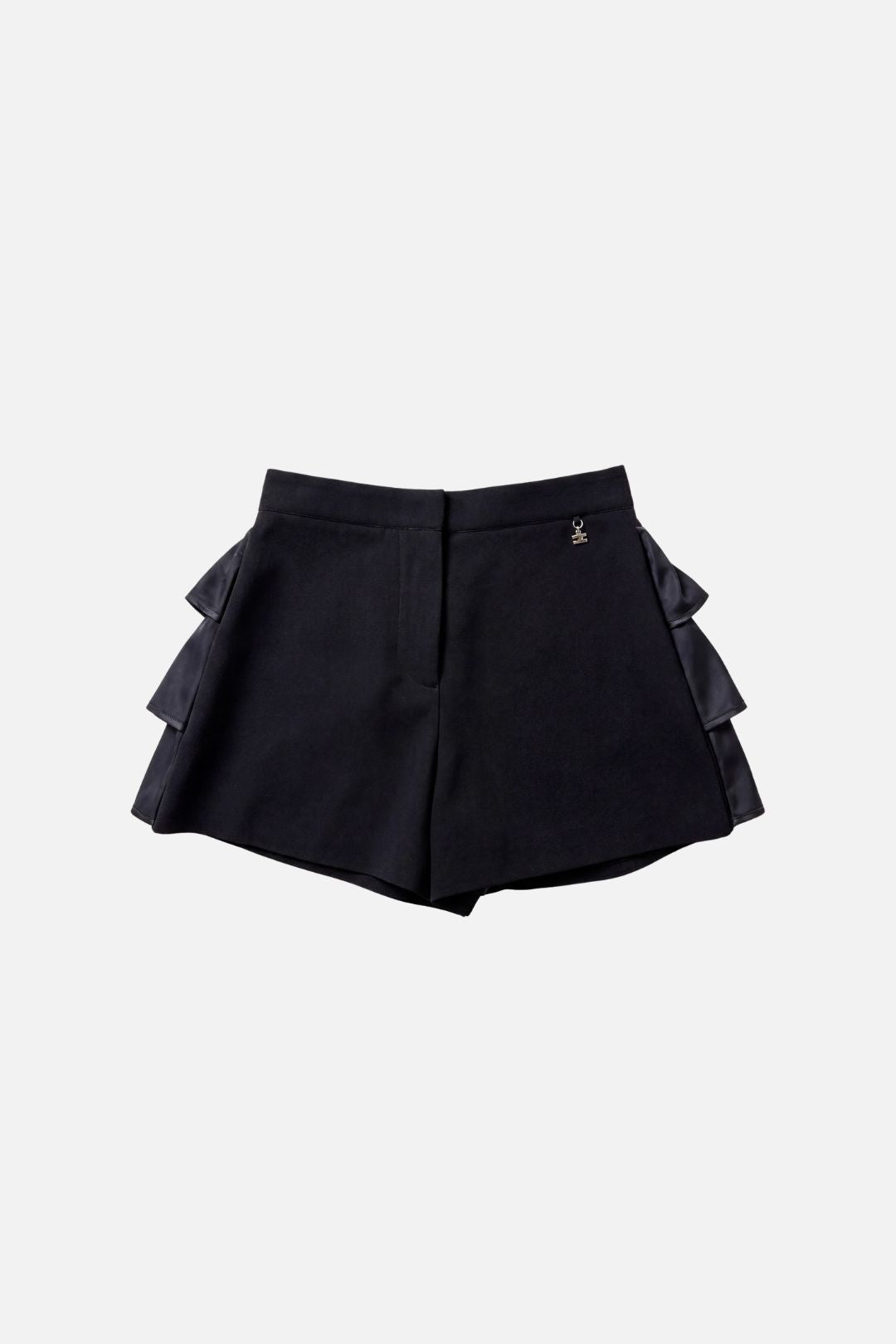 Elisabetta Franchi Bambina Shorts Neri con Tulle EFBE0910GA022.N000