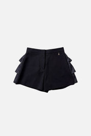 Elisabetta Franchi Bambina Shorts Neri con Tulle EFBE0910GA022.N000