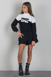 Elisabetta Franchi Bambina Shorts Neri con Tulle EFBE0910GA022.N000