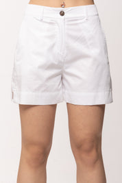 Hanita Shorts Sartoriali con Risvolto H.P1633.4597 BIANCO