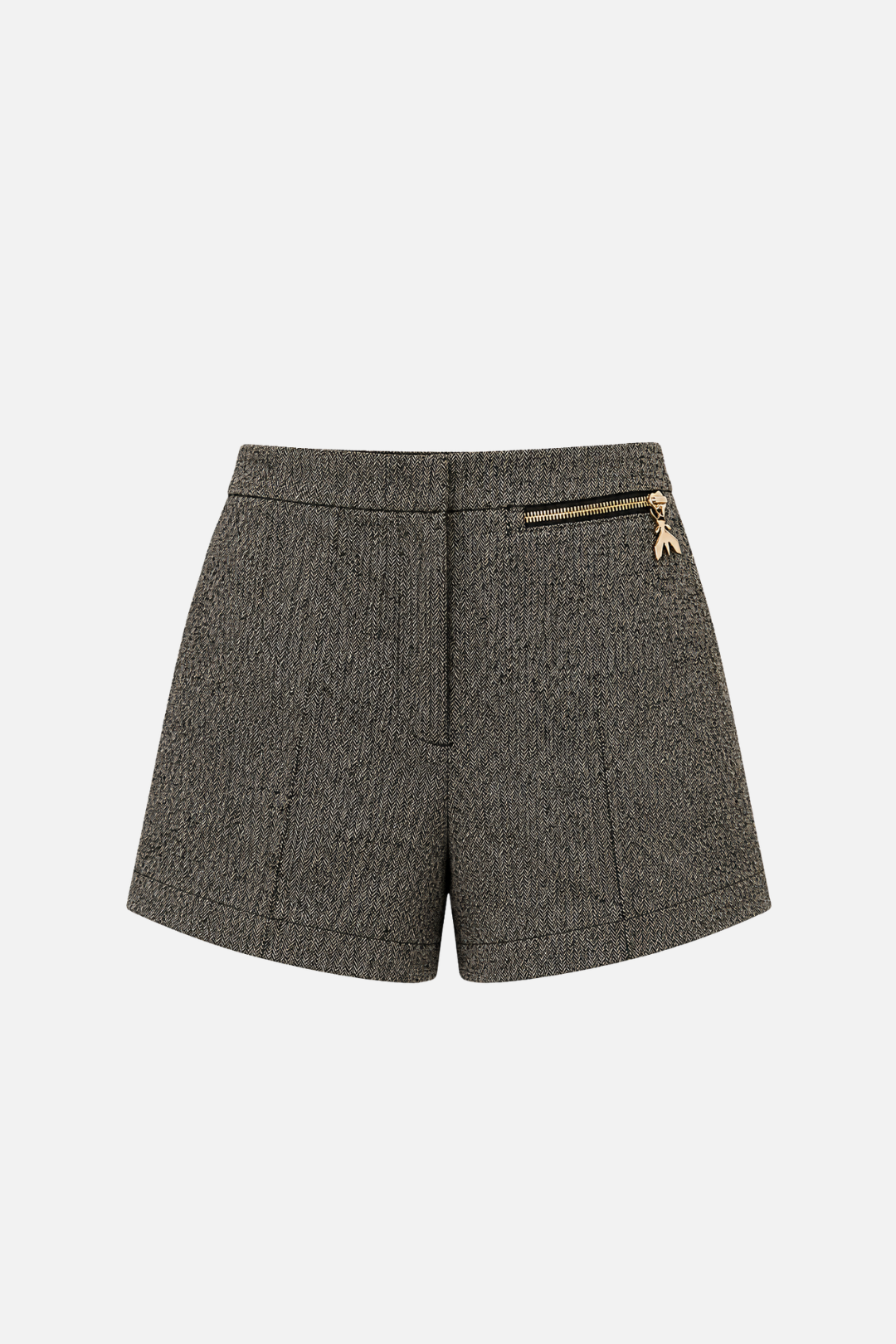 Patrizia Pepe Shorts Sartoriali In Tessuto Spigato 2P0078 C0277 TAUPE CHINE