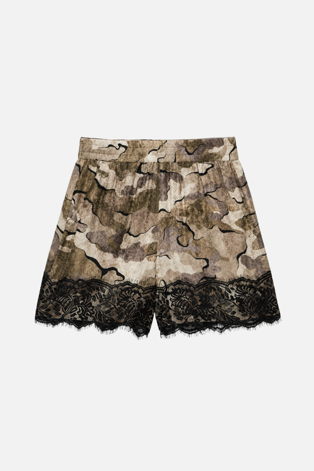 Pinko Shorts Tinozza In Viscosa con Stampa e Pizzo 107608 A3MY CSZ
