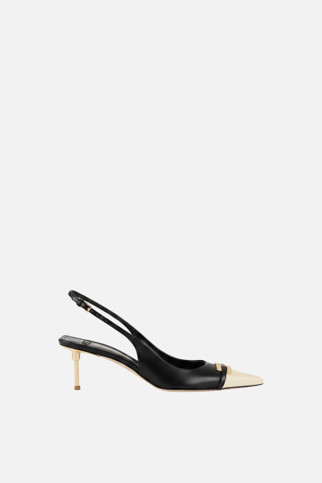 Elisabetta Franchi Slingback Bicolore In Pelle SA57L61E2 NERO/BURRO
