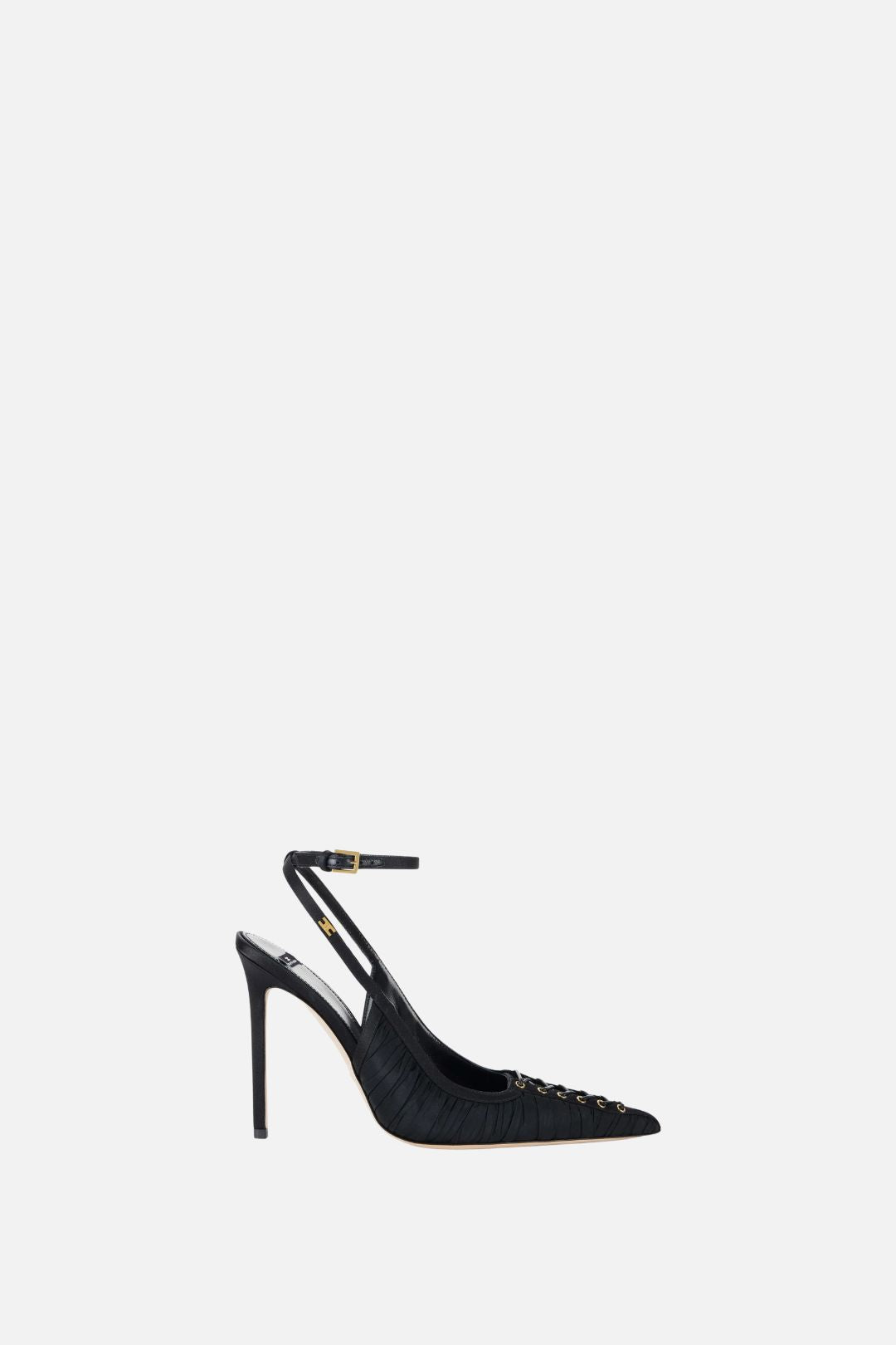 Elisabetta Franchi Slingback In Nappa con Allacciatura Incrociata SA46L67E2 NERO