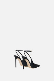Elisabetta Franchi Slingback In Nappa con Allacciatura Incrociata SA46L67E2 NERO