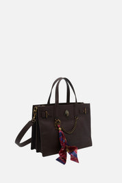 Kurt Geiger Sloane Tote In Pelle con Charm Foulard 5838930109 BROWN