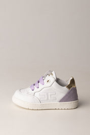 Elisabetta Franchi Bambina Sneaker Bassa con Lacci Lilla F1A9-E0498-1331B076 IVO WHI/LI